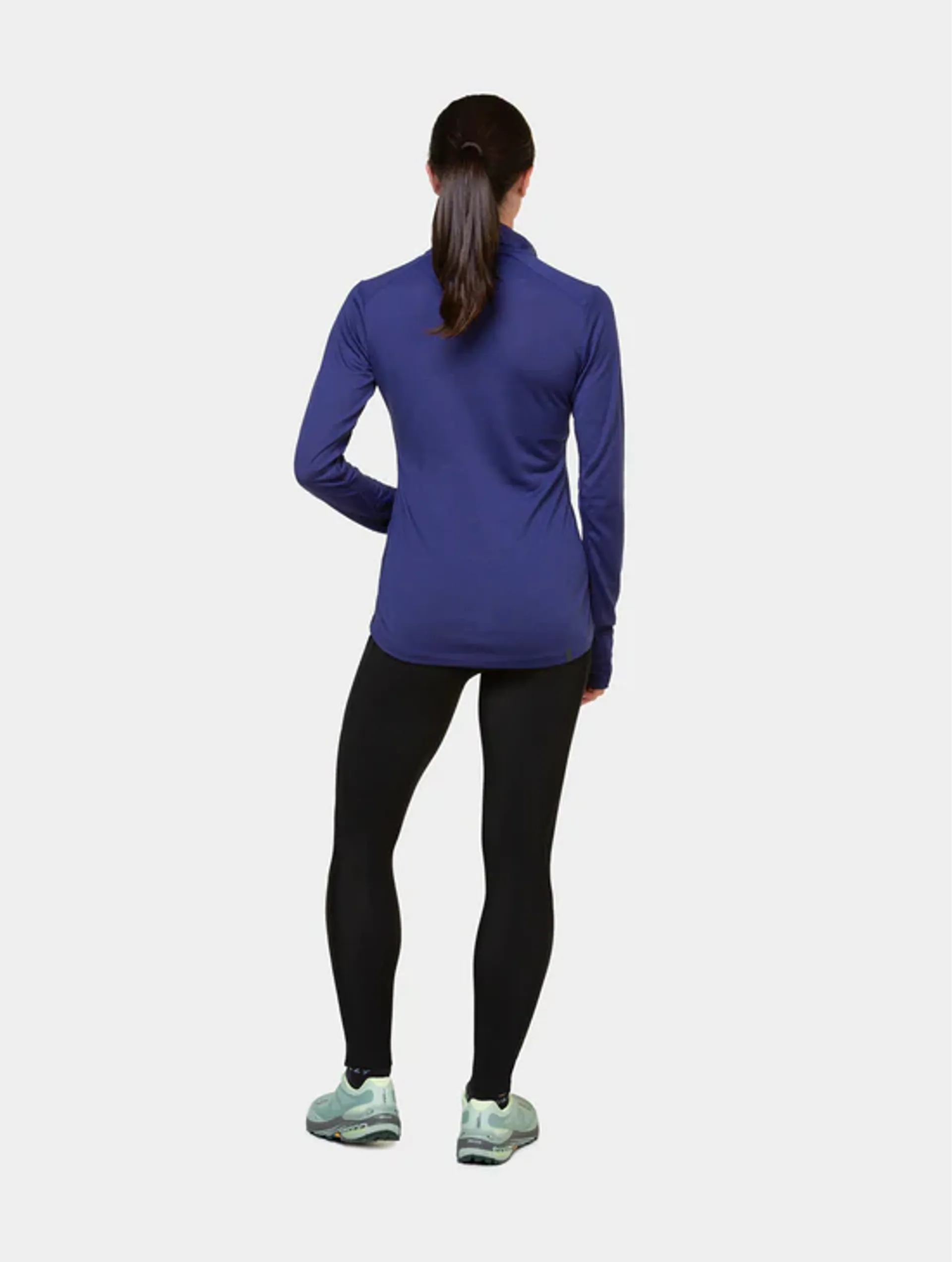 RONHILL Wmn's Tech Merino 1/2 Zip DeepOcean/RegalPurple - Image 8