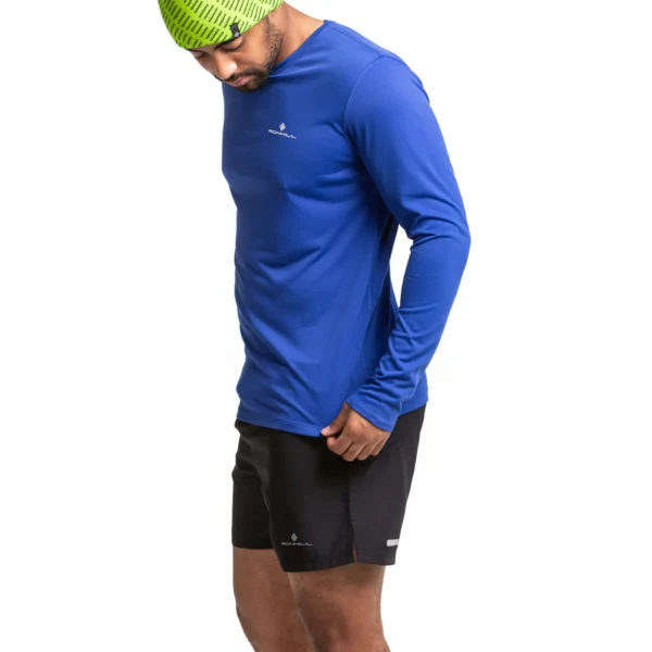 RONHILL Men's Core L/S Tee DrkCobalt/BrightWhite - Image 3