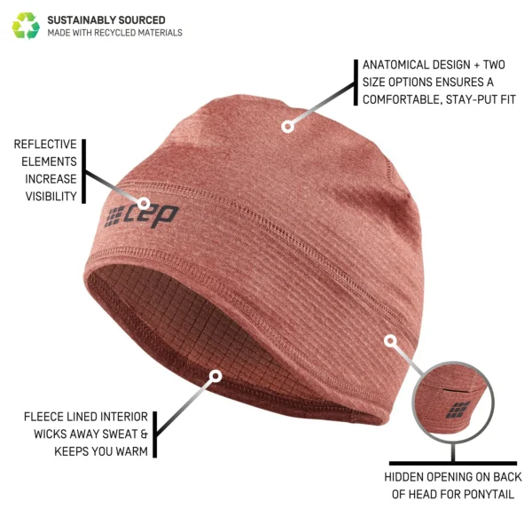 Cep cold weather beanie, v3, rose, unisex - Image 5