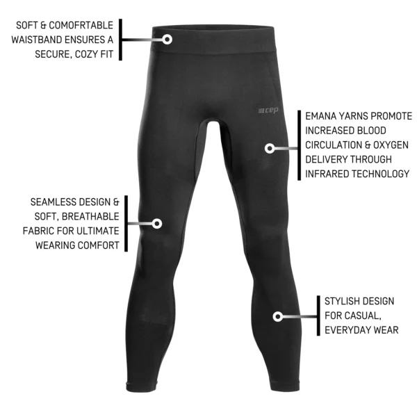 Cep infrared recovery seamless tights, black, men - Image 9