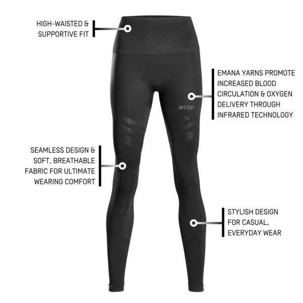 Cep infrared recovery seamless tights, black, women - Image 8