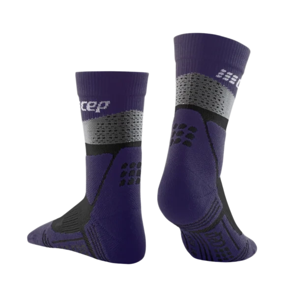 Cep max cushion socks, hiking, mid cut, grey/purple, women - Image 2