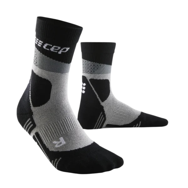 Cep max cushion socks, hiking, mid cut, grey/black, women