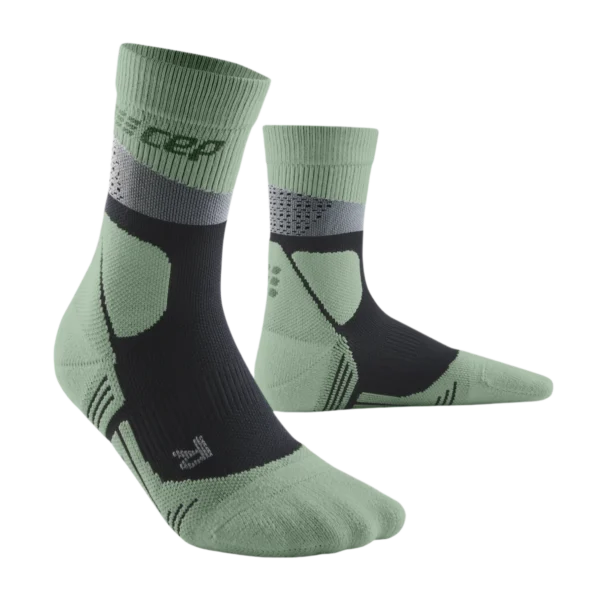 Cep max cushion socks, hiking, mid cut, grey/mint, women