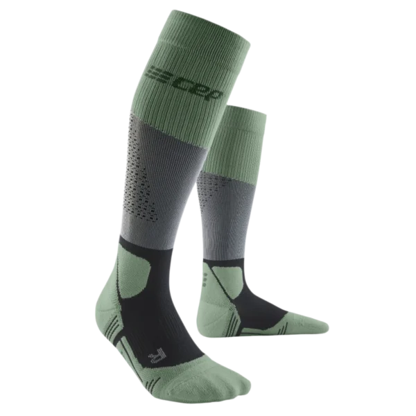 Cep max cushion socks, hiking, tall, grey/mint, men