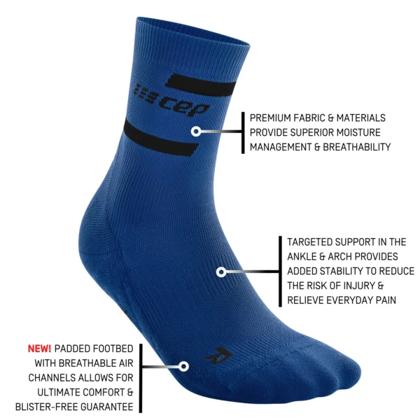 Cep the run socks, mid cut, v4, blue, Γυναικείες - Image 2