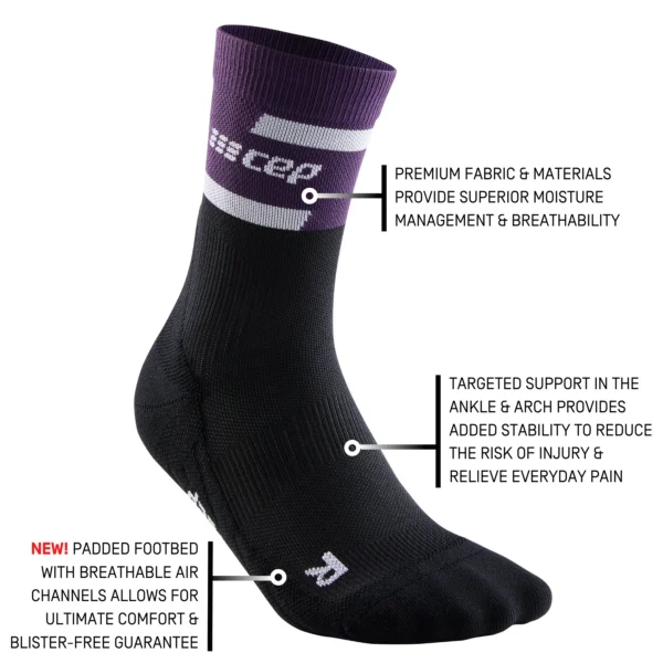 Cep the run socks, mid cut, v4, violet/black, Γυναικείες - Image 2