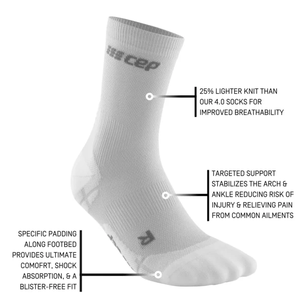 Cep ultralight short socks, carbon white, Ανδρικές - Image 2