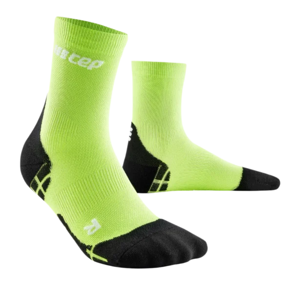 Cep ultralight short socks, flash green/black, Ανδρικές