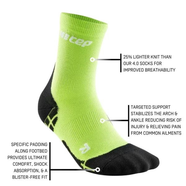 Cep ultralight short socks, flash green/black, Ανδρικές - Image 6