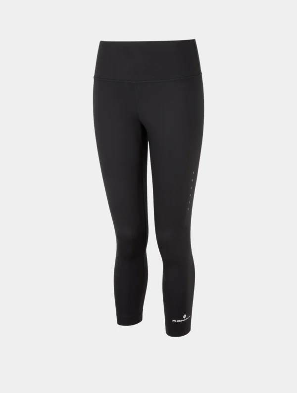 RONHILL Wmn's Core Crop Tight RH-00681 Black/Bright White - Image 2
