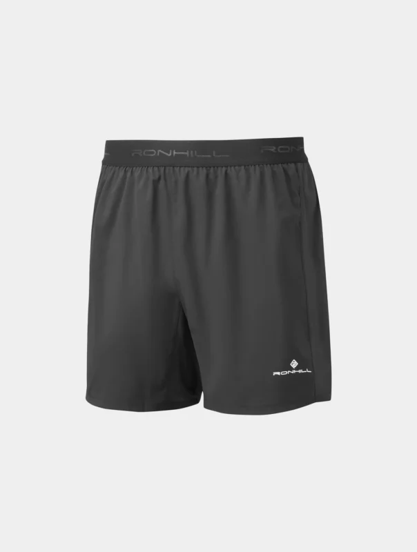 RONHILL Men's Tech 5" Twin Short R009 All Black