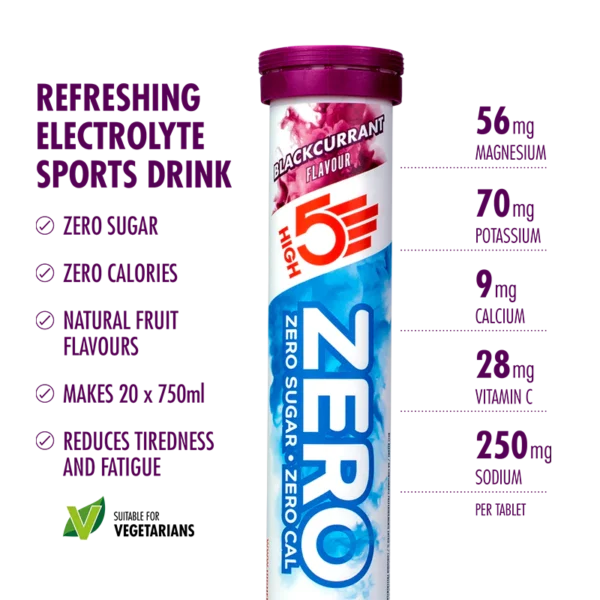 HIGH 5 Ηλεκτρολύτες SPORTS DRINK  ZERO BLACK CURRANT - Image 3