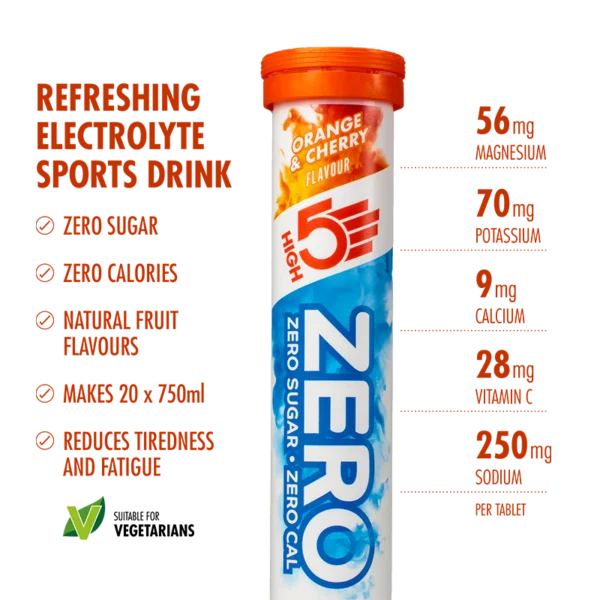 HIGH 5 Ηλεκτρολύτες SPORTS DRINK ZERO ORANGE CHERRY - Image 4