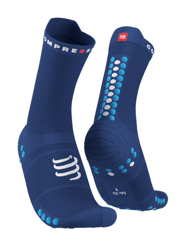 Compressport PRO RACING Κάλτσες V4.0 RUN HIGH SODALITE/FLUO BLUE
