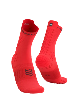 Compressport PRO RACING Κάλτσες V4.0 TRAIL FLUO RED