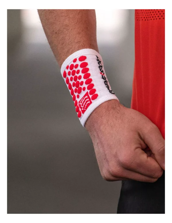 Compressport SWEATBANDS 3D.DOTS WHITE/RED - Image 2