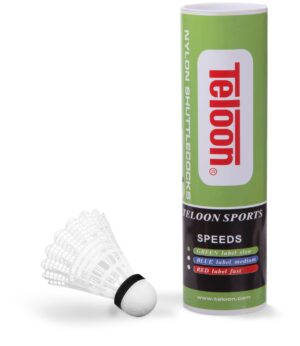 TELOON Μπαλάκια Badminton Προπόνησης Νάιλον, χαμηλής ταχύτητας (6 τμχ.) 42073