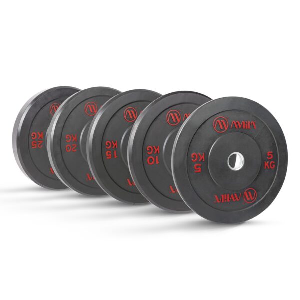 AMILA Δίσκος AMILA Black R Bumper Slim 50mm 20Kg 84834 - Image 3