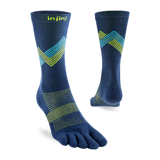 Injinji Socks RUN LIGHTWEIGHT CREW GLOW