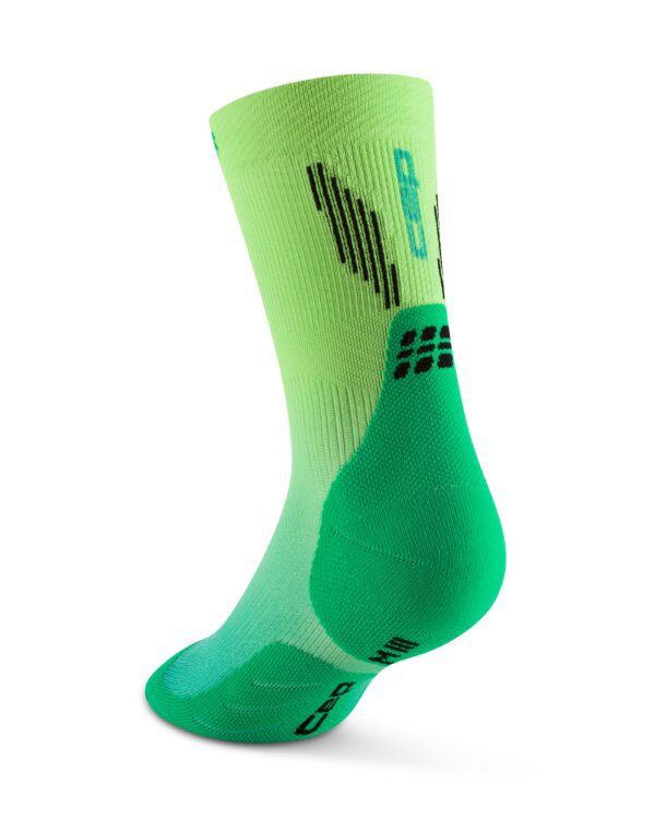 CEP run edt. gradient socks, mid cut, 5.0, women green/lime fade - Image 3