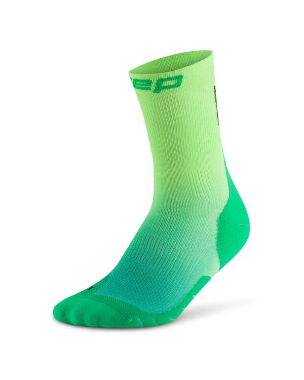 CEP run edt. gradient socks, mid cut, 5.0, women green/lime fade - Image 6