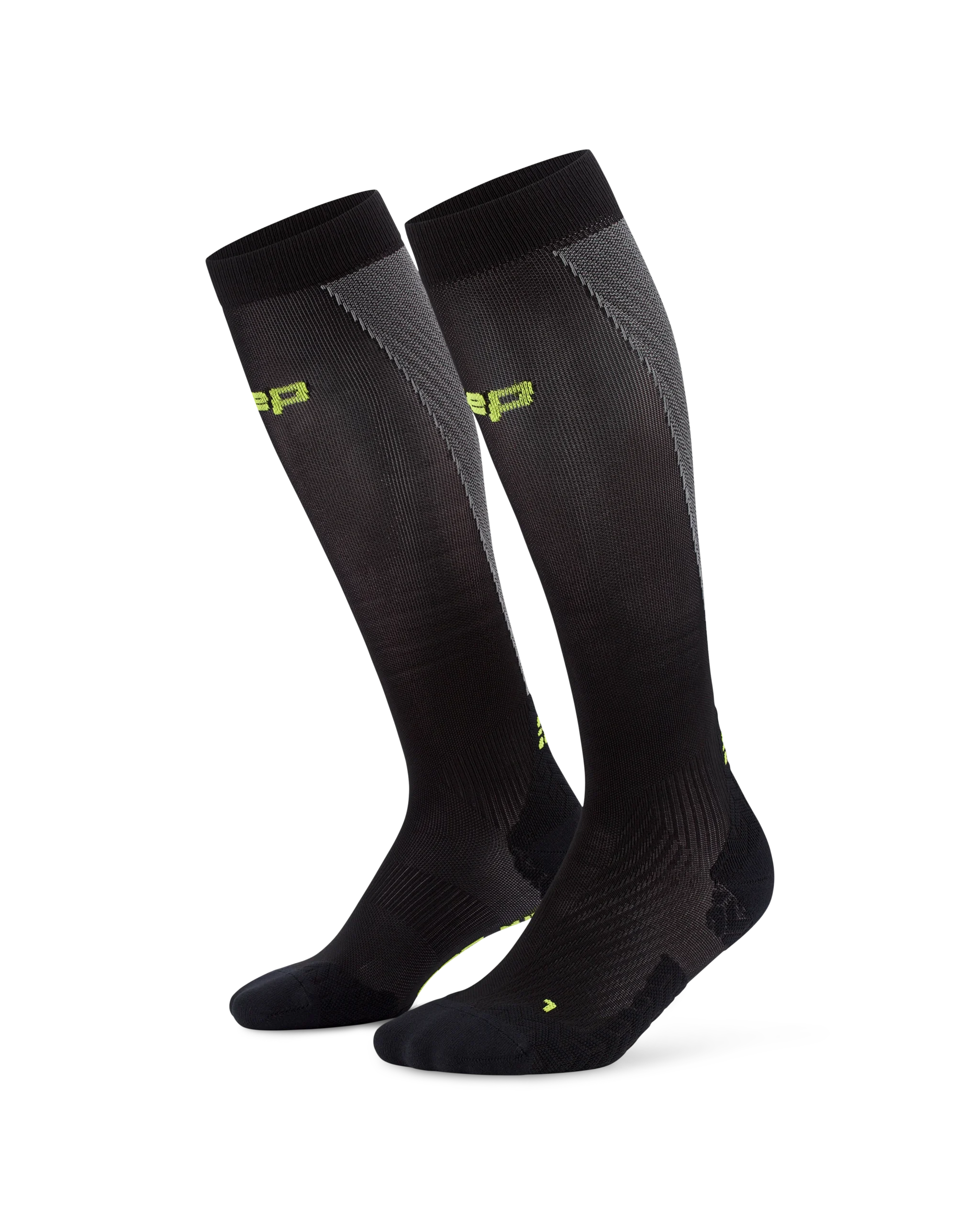 CEP run ultralight socks, tall, 4.0, men black/grey