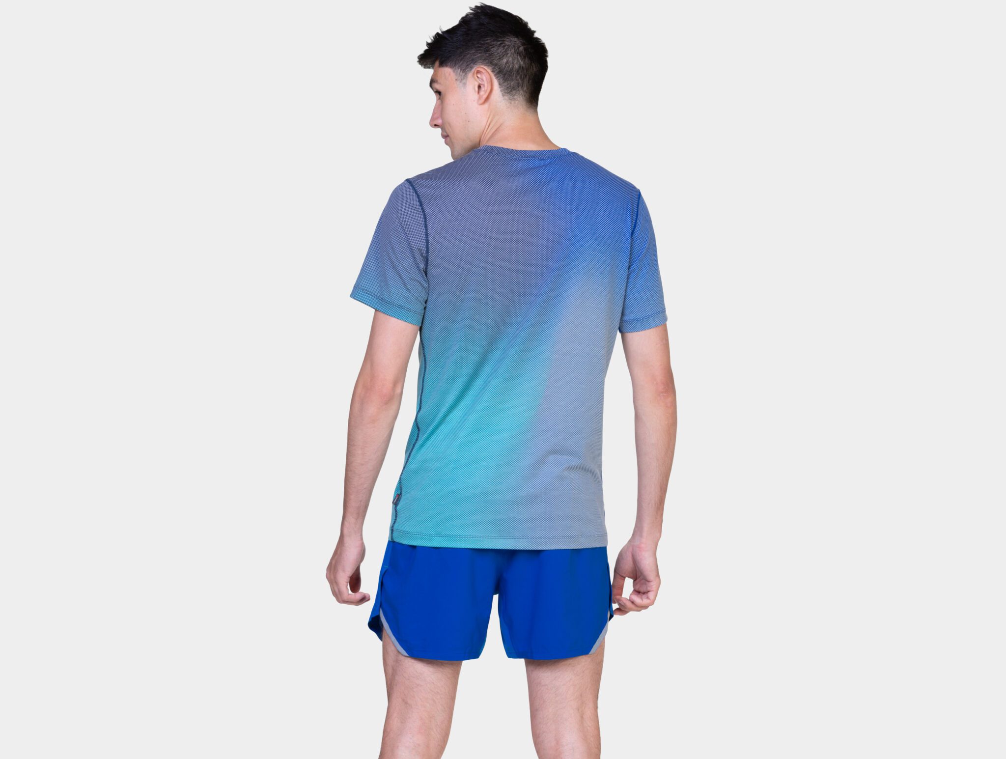 Ronhill Men's Tech Golden Hour Tee Rh-01387 DarkNavy/Laguna Merge - Image 8