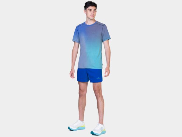 Ronhill Men's Tech Golden Hour Tee Rh-01387 DarkNavy/Laguna Merge - Image 9