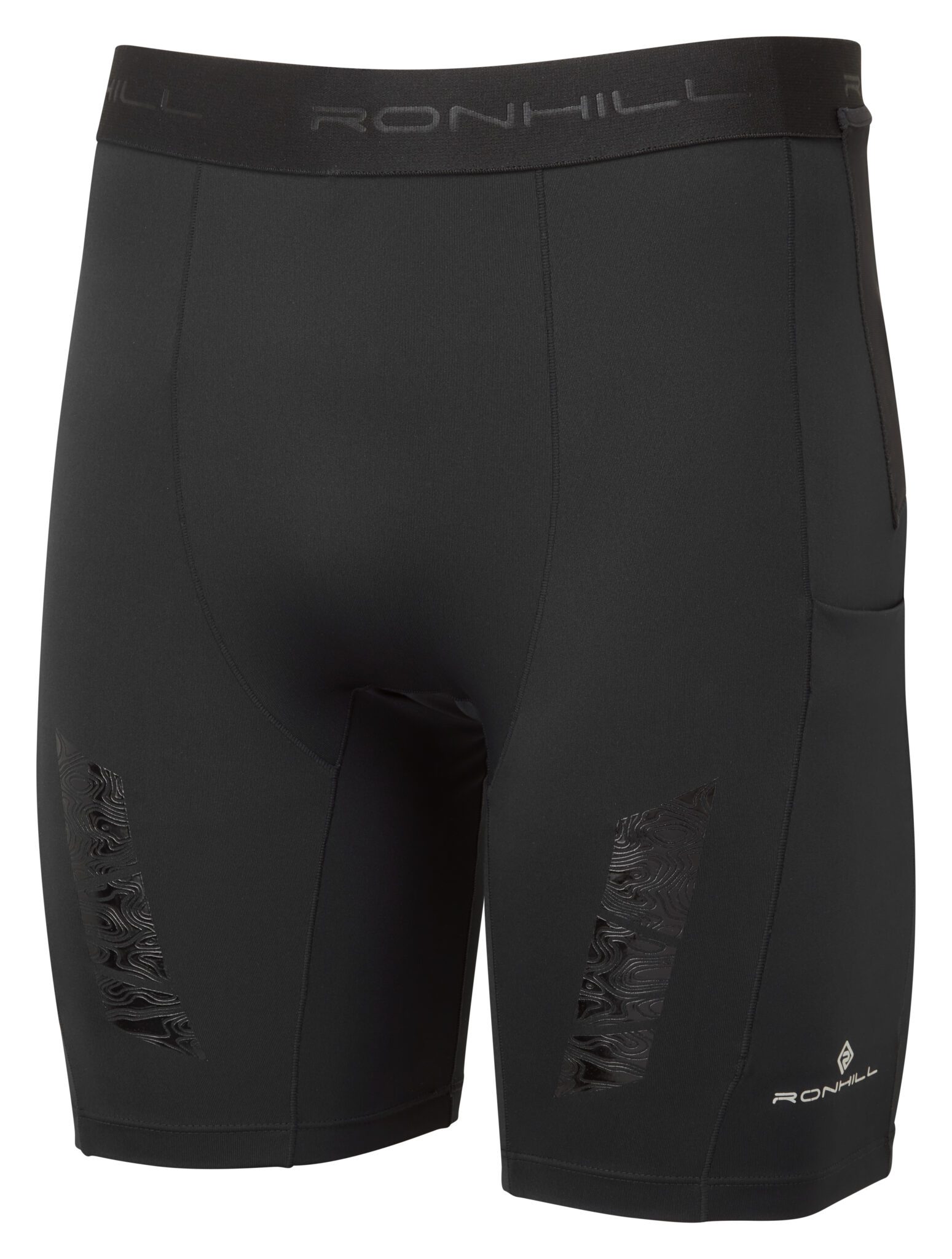 Ronhill Men's Tech All-Terrain 8" Stretch Short R009 All Black - Image 2