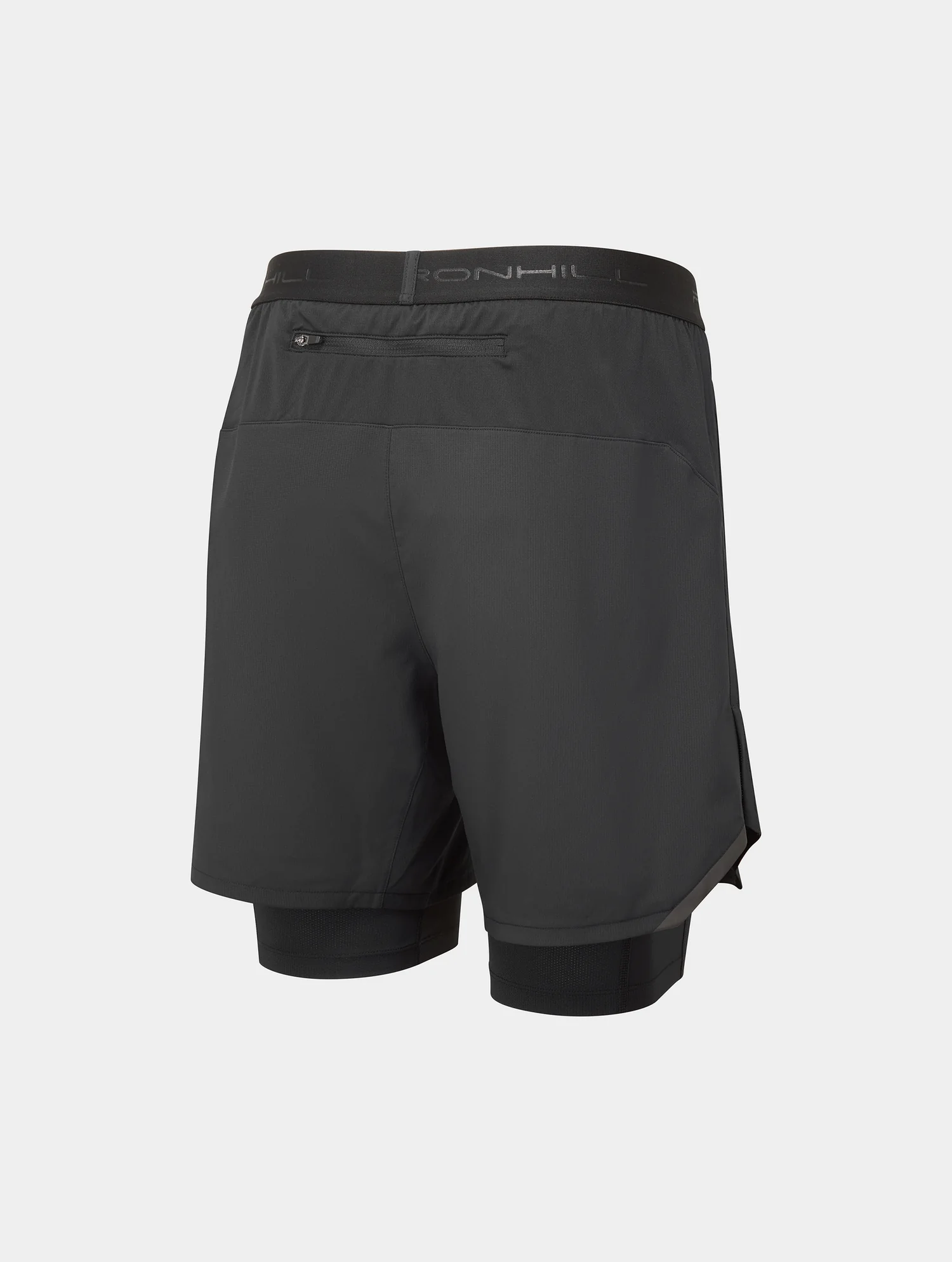 Ronhill Ανδρικό Σορτσάκι Tech 7" Twin Short R009 All Black - Image 7