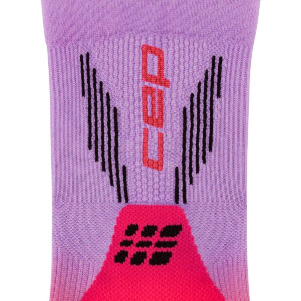 CEP run edt. gradient socks, mid cut, 5.0, women pink/lilac fade - Image 2