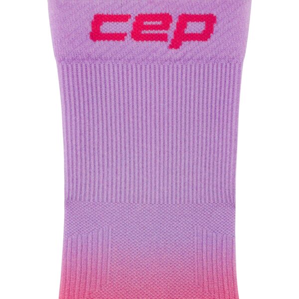 CEP run edt. gradient socks, mid cut, 5.0, women pink/lilac fade - Image 6