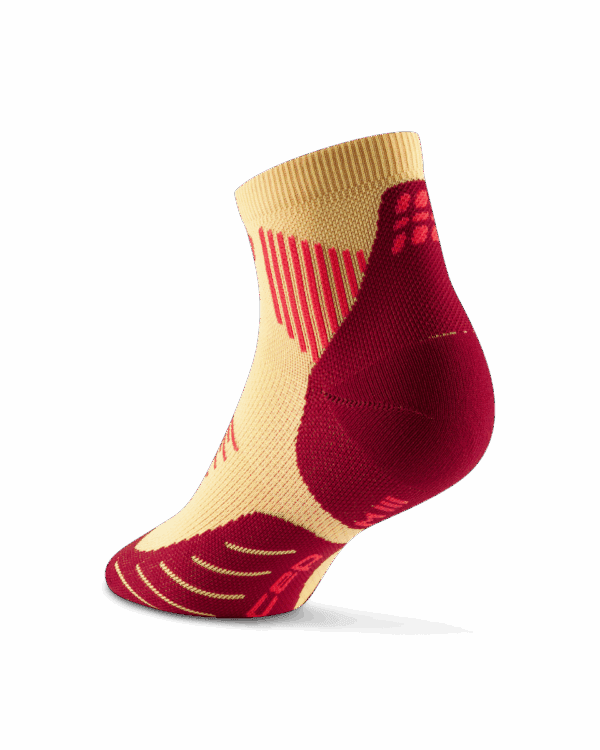 CEP run socks, low cut, 5.0, women marigold/burgundy - Image 3