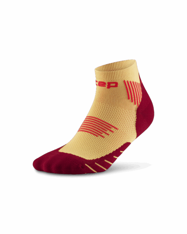 CEP run socks, low cut, 5.0, women marigold/burgundy - Image 4