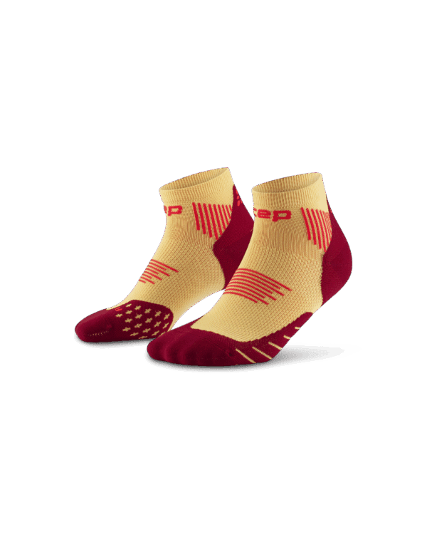 CEP run socks, low cut, 5.0, women marigold/burgundy