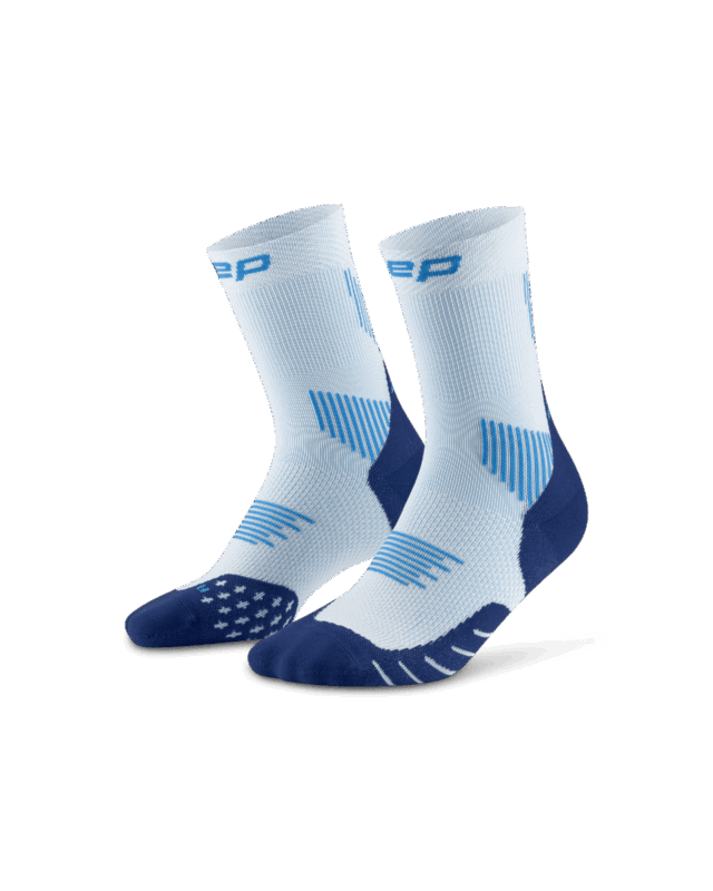 CEP run socks, mid cut, 5.0, men ice/blue