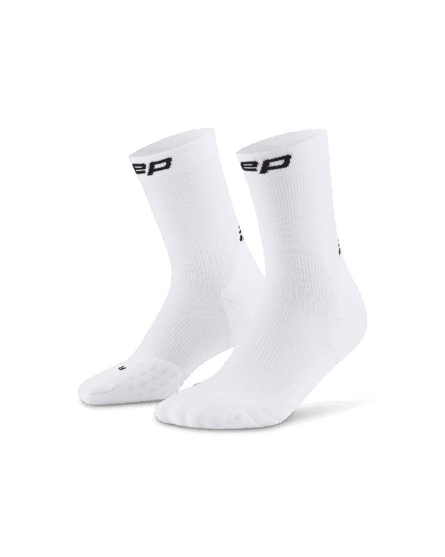 CEP run socks, mid cut, 5.0, men white