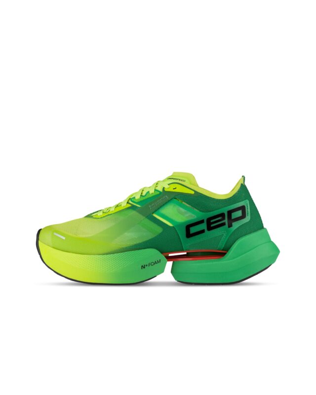 CEP pro run omnispeed bowtech shoes, green/lime fade, men