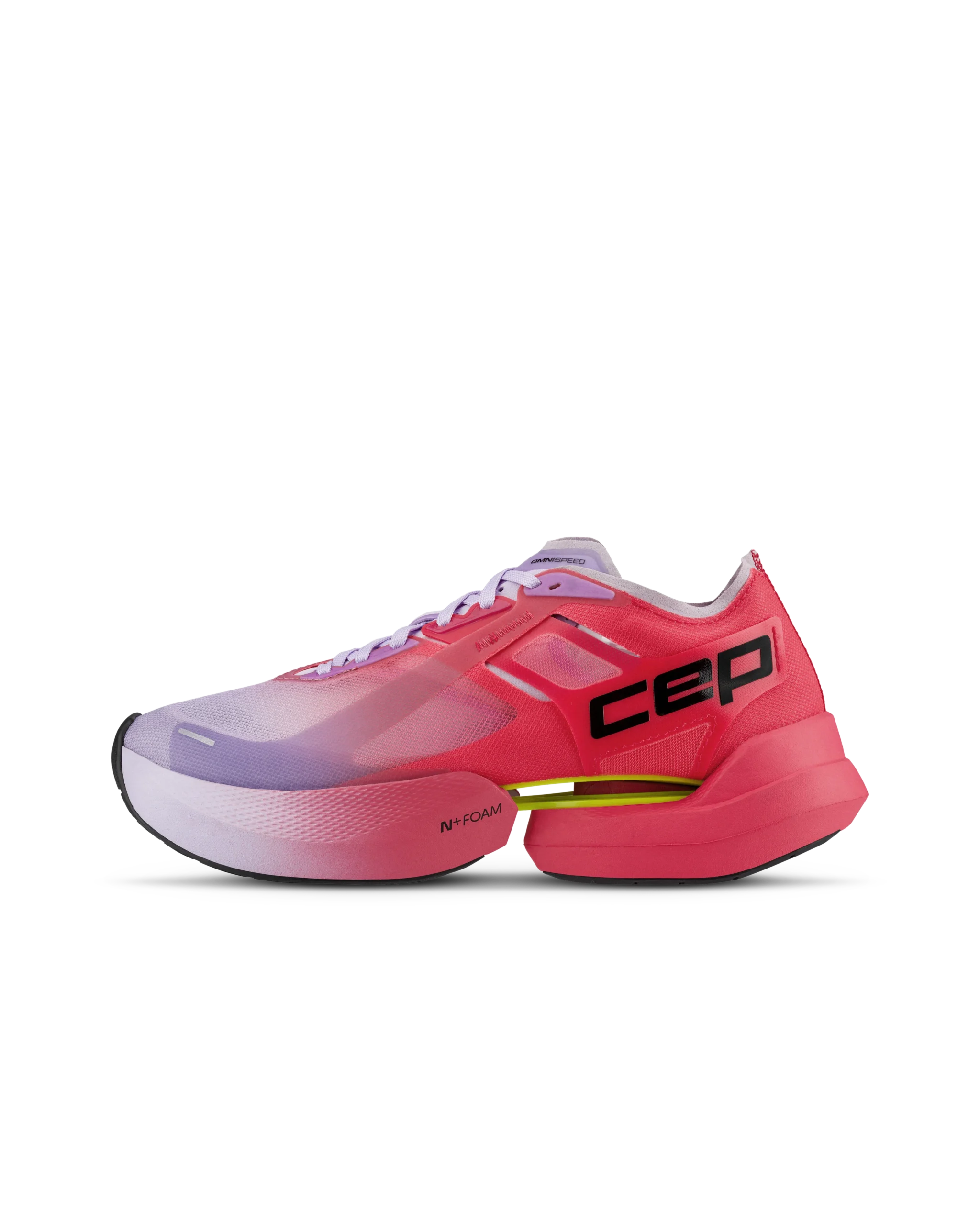 CEP pro run omnispeed bowtech shoes, pink/lilac fade, women