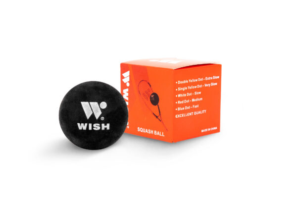 WISH Μπαλάκι Squash Wish πολύ αργό, κίτρινο 42002 - Image 3