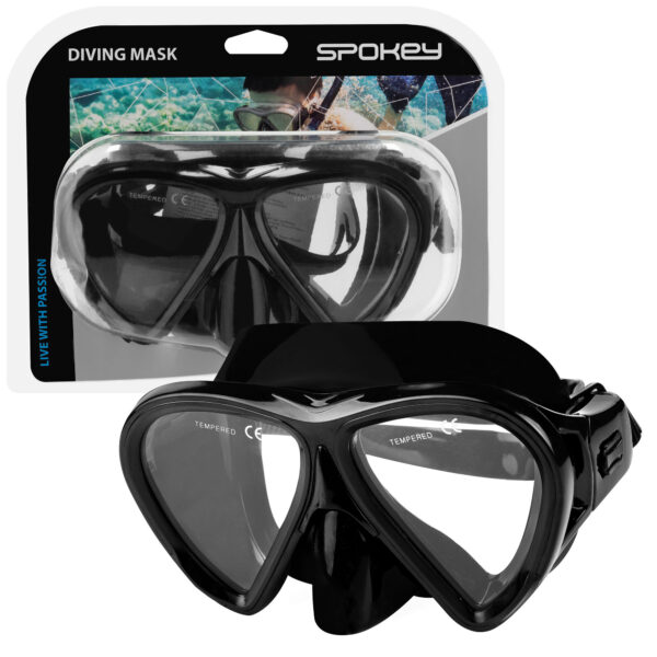 SPOKEY TENH   swimming mask  snorkling  black black ADULT - Image 2