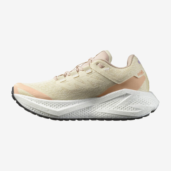 SALOMON GRAVEL RUNNING - AERO AERO GLIDE 3 GRVL W SHORTBREAD / WHITE / FUSION CORAL - Image 2