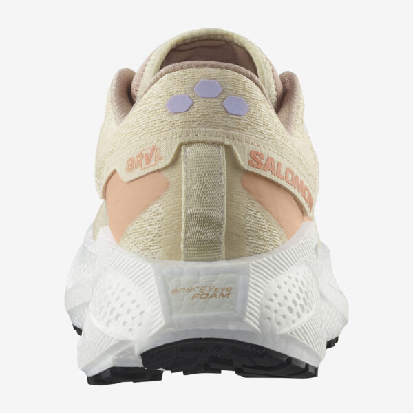 SALOMON GRAVEL RUNNING - AERO AERO GLIDE 3 GRVL W SHORTBREAD / WHITE / FUSION CORAL - Image 4
