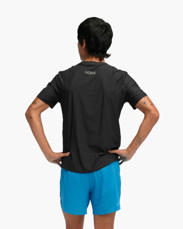 HOKA Ανδρικό Μπλουζάκι Airolite Short Sleeve 2.0 BKGD-BLACK / GOLD - Image 5