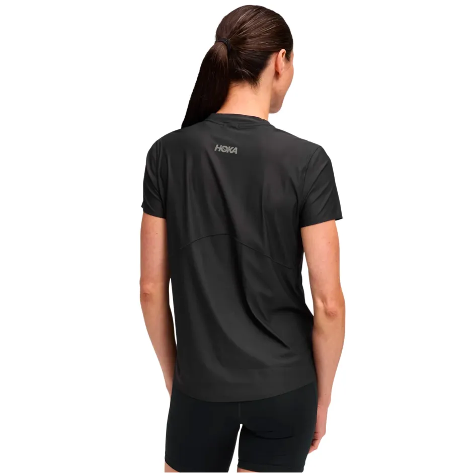 HOKA Γυναικείο Μπλουζάκι Airolite Short Sleeve 2.0 BLACK / GOLD - Image 5