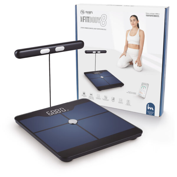AMILA Ζυγαριά Smart Fit Body 8 - Μαύρο 95364 - Image 4