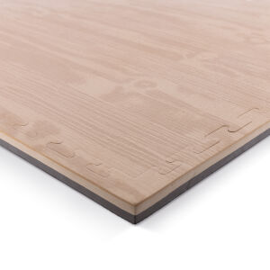 AMILA Δάπεδο Προστασίας Puzzle EVA 100x100x2,5 cm – Ξύλο / Μαύρο 36653