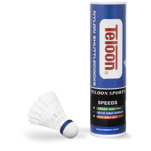 TELOON Μπαλάκια Badminton Προπόνησης Νάιλον, μεσαίας ταχύτητας (6 τμχ.) 42072