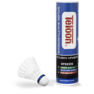 TELOON Μπαλάκια Badminton Προπόνησης Νάιλον, μεσαίας ταχύτητας (6 τμχ.) 42072